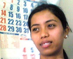 Poverty prevented Joan from entering college. (davaotoday.com photo by Barry Ohaylan)