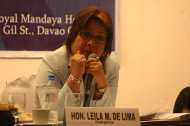 Senator Leila de Lima (davaotoday.com file photo)