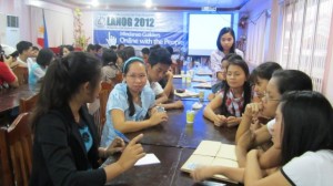 BUDDING SCRIBES.  Campus journalists in Mindanao participate in the two-day conference on campus press freedom and other democratic rights, training on different levels of journalism skills and education on socio-political issues.  (contributed photo)