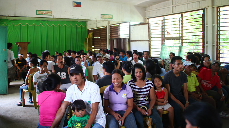 WAITING AREA.  Voters in Malabog village, Paquibato District wait in this room before they can cast their votes.  (davaotoday.com photo by Jandy Ken C. Lizondra)