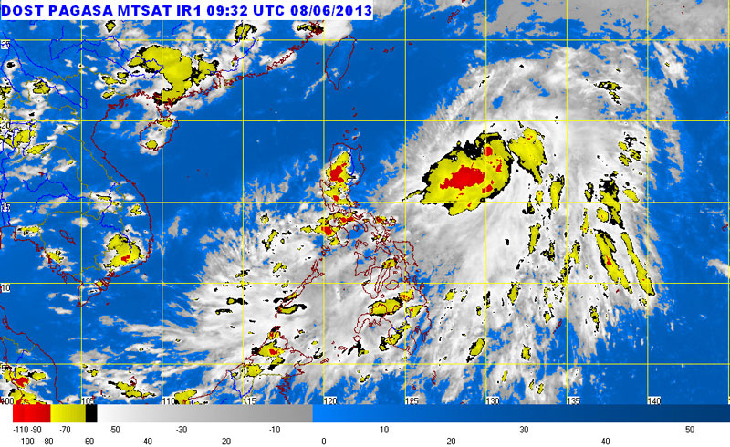 Pagasa said as of 4 PM Saturday, the center of “Dante’” was estimated at 730 Kilometers Northeast of Casiguran in Aurora.  It has a maximum sustained winds of 55 Kph near the center and is expected to move Northeast at 11 Kph.