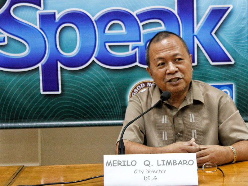 PROTOCOL.  Merilo Limbaro, Director of the Department of Interior and Local Government in Davao City, says there’s already an existing ordinance for the liquor ban.  Should Mayor Rodrigo Duterte wish to adjust the time, he said, it would have to pass through the City Council.  He guested on Thursday’s Ispeak, the first since the mayor assumed office.  (davaotoday.com photo by Medel V. Hernani)
