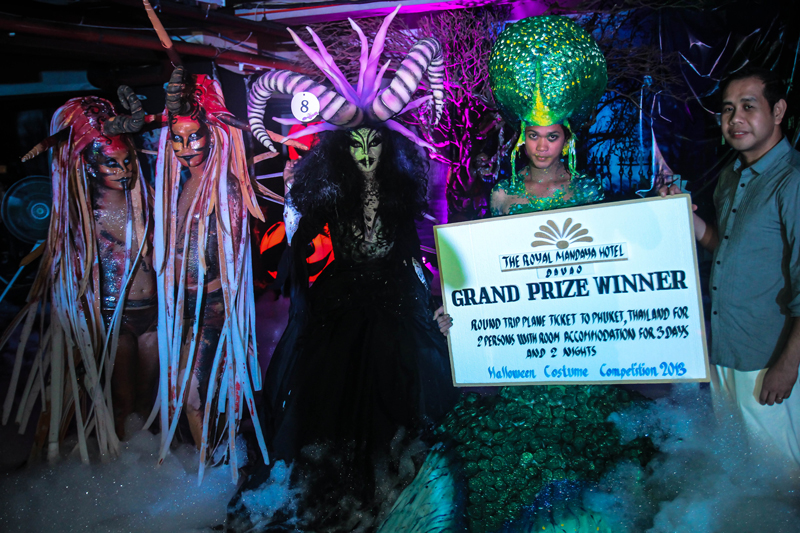 HALLOWEEN COSTUMES The winner of the best costume of the First Halloween Underground Foam Party at the Royal Mandaya Hotel receives a 50,000 pesos cash prize and a round trip ticket to Phukket, Thailand. (davaotoday.com photo by Ace R. Morandante)
