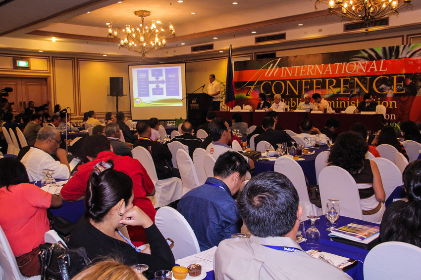 An efficient work force is a requisite to effective public administration. This was emphasized by Regional Development Council Chairman (RDC)-XI and Governor Rodolfo del Rosario of Davao del Norte, during his speech at the International Conference on Public Administration at the Waterfront Insular Hotel, Friday. (Ace R. Morandante/davaotoday/com)