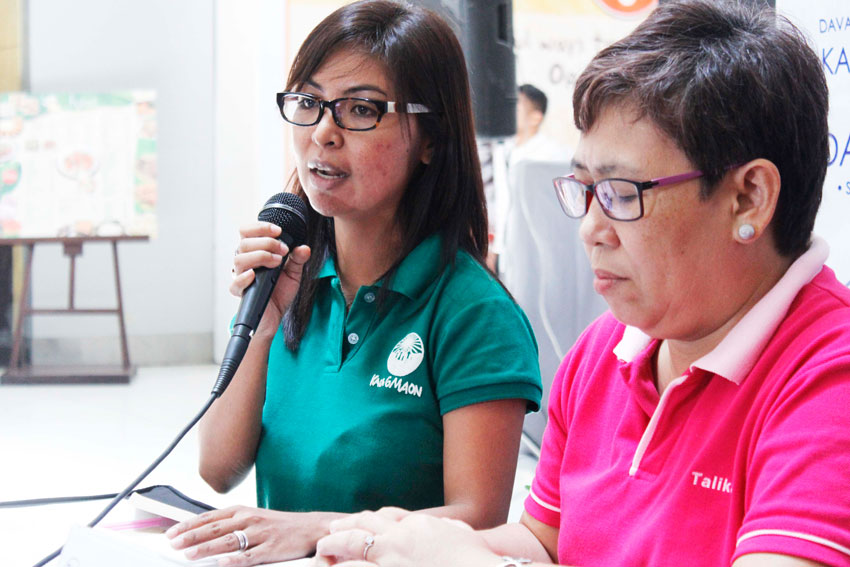 ALARMED. Florie Mae Tacang of anti-child labor group Kaugmaon Foundation Inc., shared during yesterday's Kapehan sa SM press-conference that girls as young as 9 years-old already engage in cyber sex (Medel V. Hernani/davaotoday.com)