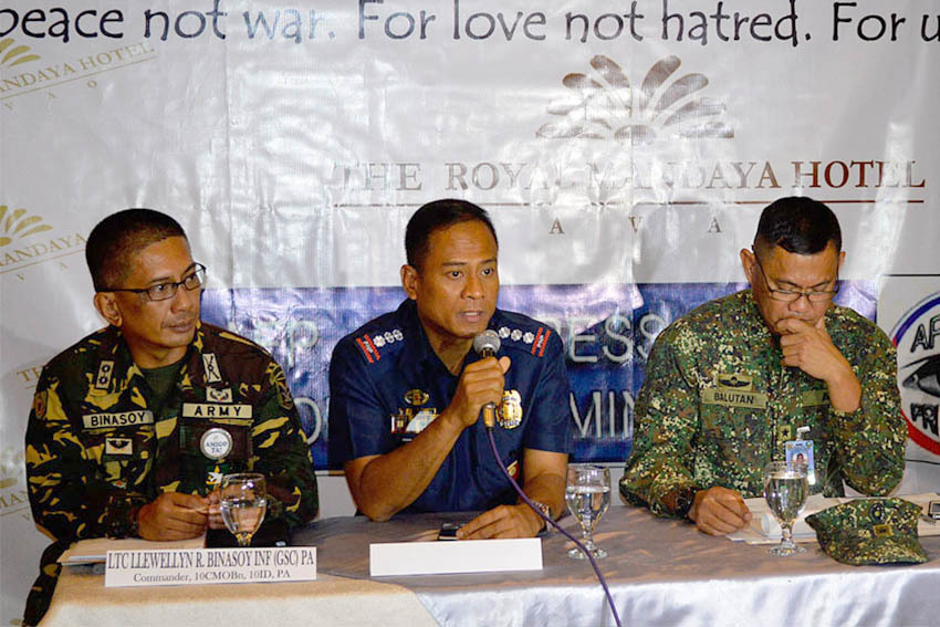 Davao City Police chief Senior Superintendent Vicente Danao Jr., during a press conference, Wednesday, said authorities are still on red alert following the bombing in Maramag, Bukidnon where at least 11 were killed and several others were injured. (Bal Kenneth Aballe/Davao Today Intern)