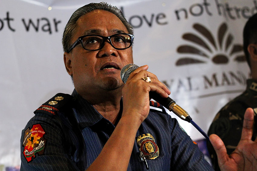 Police Regional Office XI Chief Inspector Antonio Rivera declares the region is still placed on Red Alert following the recent clash between government troops and Moro fighters in Mamasapano, Maguindanao, and bombings in Zamboanga and North Cotabato provinces. (Ace R. Morandante/davaotoday.com)