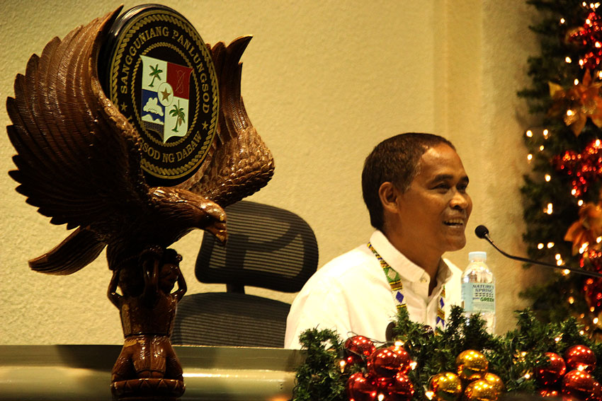Indigenous people representative Councilor Berino Libayao Mambo-o, whose term ends on January 10, presides the City Council session Tuesday. A new IP representative will be chosen tomorrow (January 7) at the Davao City Recreation Center. (Ace R. Morandante/davaotoday)
