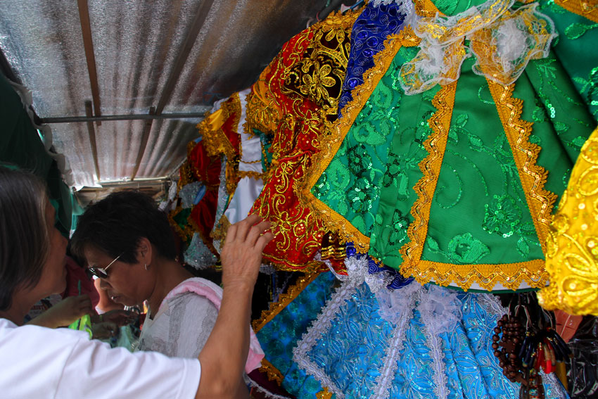 Devotees choose different dress for their Sto. Niño. It is a practice among devotees to change the dress of their Sto. Nino every fiesta of the Child Jesus on the month of January. (Ace R. Morandante/davaotoday.com)