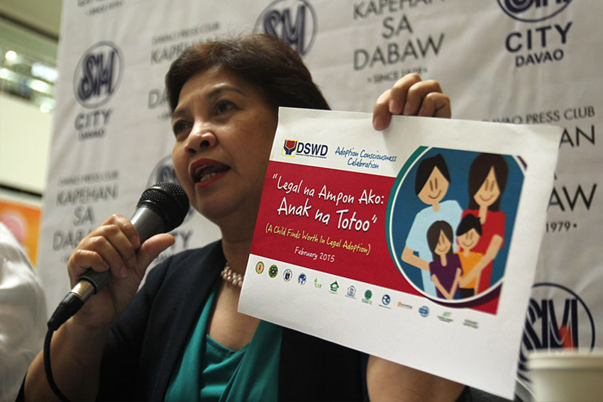 Priscilla Razon, regional director of DSWD XI informs the media that they are celebrating Adoption Consciousness Week with the theme of "Ligal na ampon ako, Anak na totoo". This, she said, aims to make the people aware on the importance of the adoption. (Ace R, Morandante/davaotoday.com)