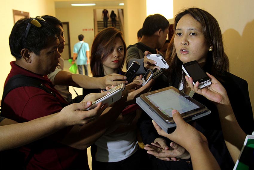 1st District councilor Leah Librado urges Davaoeños and the city council to join the gathering for One Billion Rising on Valentines Day at the Rizal park. (Ace R. Morandante/davaotoday.com)