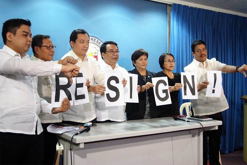 House representatives from the progressive Makabayan bloc in Congress say President Benigno Aquino III is unfit to rule and has betrayed public trust following the fatal Mamasapano encounter and the latest Supreme Court decision on the unconstitutionality of the  Disbursement Acceleration Program (DAP). (Contributed photo)