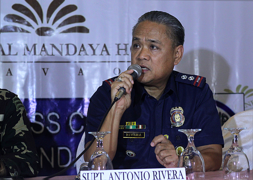 Police Regional Office XI spokesperson, Antonio Rivera, said that former Regional Intelligence Unit-Davao head Superintendent Leonardo Felonia's warrant of arrest is ready to be served, but Felonia filed a motion for retention of his detention in Camp Crame. Rivera said, it is up to the judge if the motion will be approved. (Ace R. Morandante/davaotoday.com)