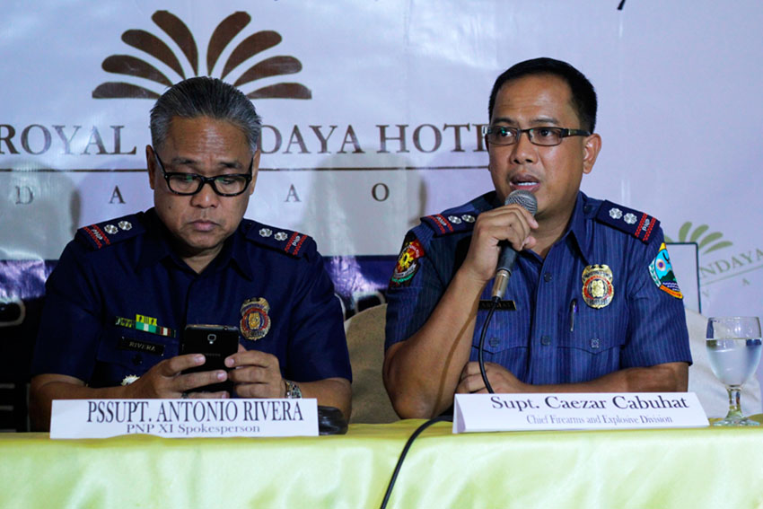 Police Supt. Caezar Cabuhat, Chief of Firearms and Explosive Division says that  gun holders can now have temporary license in less than an hour as processing of gun licenses is made  easier after the department acquired almost P1.4 million worth of IT equipment to cater to the whole Mindanao islands. (Ace R. Morandante/davaotoday.com)