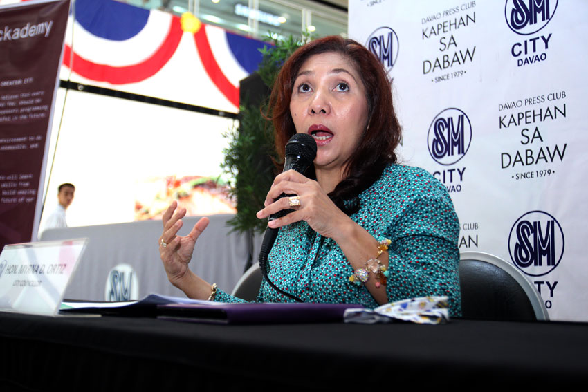 Davao City 3rd district councilor and president of Philippine Councilors League - Davao chapter Myrna G. Dalodo-Ortiz said that there are 3,000 delegates who will participate in the congregation of councilors nationwide on June 10 to 12 at a mall in Lanang. (Ace R. Morandante/davaotoday.com)