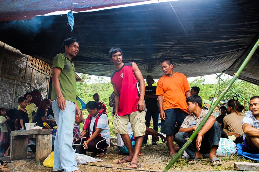 Farmers set up camp in front of Agpet's operation site in protest against the large scale mining company's operations in the area.