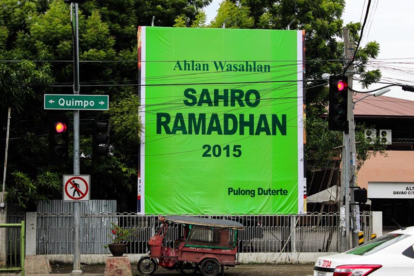 Streamers and billboards bare greetings from the local government and posted in conspicuous places in Davao City as an expression of solidarity with the Muslim residents.