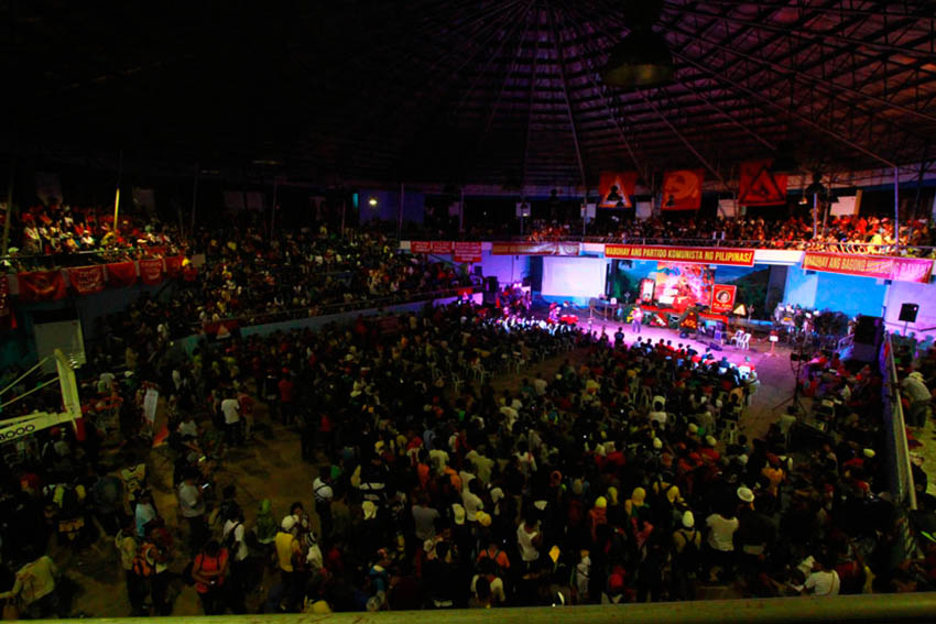 Thousands of supporters from many areas in Mindanao attend the Luksang Parangal (tribute) to New People's Army commander Leoncio Pitao aka Kumander Parago last July 9 at the Davao City Recreation Center.(Ace R. Morandante/davaotoday.com)