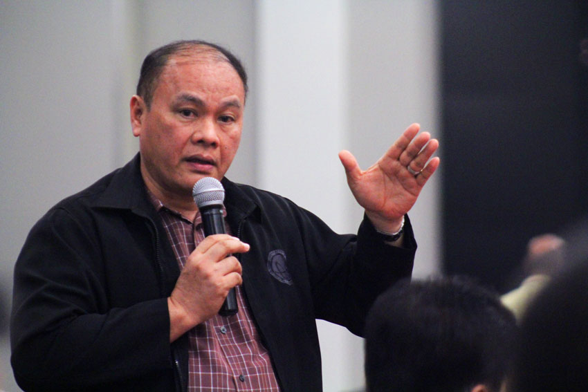 Gil Lestano, operation and maintenance chief of the National Grid Corporation of the Philippines in Mindanao says they are requesting the local government units in Mindanao to draft laws to cut trees under the power transmission lines found in private lands. (Ace R. Morandante/davaotoday.com)