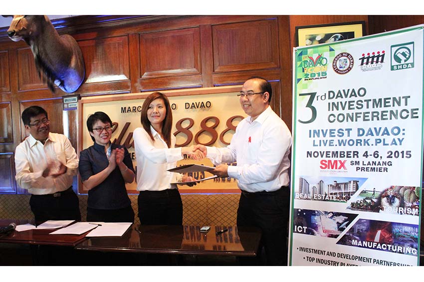 The Davao City Chamber of Commerce and Industry, Inc., Davao City Investment Promotion Center, and the Subdivision and Housing Association-Southern Mindanao Chapter will hold the 3rd Davao Investment Conference on November 4-6  with the theme: "Invest Davao: Live. Work. Play." The event will be held at the SM Lanang Convention Center. (Medel V. Hernani/davaotoday.com)