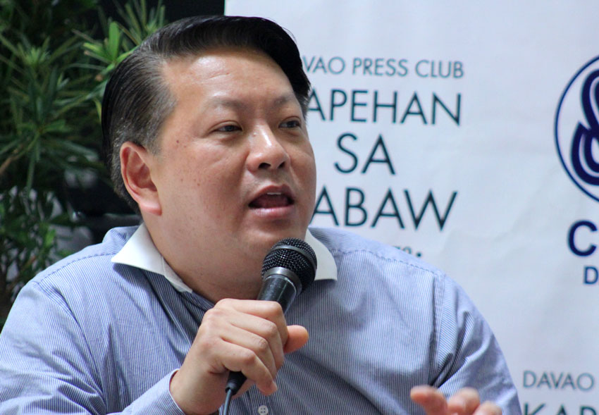 Dr. Alex Tan of the Mindanao Integrated Aquaculture Association announces that the upcoming Davao Trade Expo 2015 on September 25-27 will highlight the aquaculture production to boost the declining fish catch in Davao region. (Ace R. Morandante/davaotoday.com) 