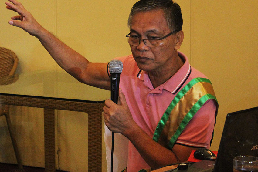 Davao City will experience a maximum of 34 degrees Celsius, but usually fluctuating temperature, due to occasional rains until February of next year. Engineer Gerry Pedrico, chief weather forecaster of Philippine Atmospheric Geophysical and Astronomical Services Administration (Pagasa) in Davao also gives update on the El Niño phenomenon during the Insulares Forum of Hermes Club, Water Front, Insular Hotel, Lanang. (Medel V. Hernani/davaotoday.com)  