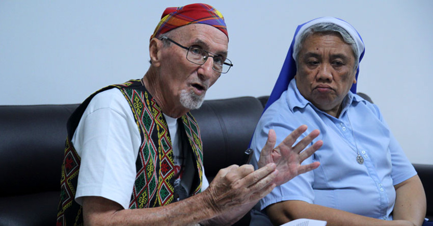 REFLECTION. Cardinal Orlando Quevedo, Archbishop of North Cotabato gives a biblio-theological reflection on the occasion of the 4th death anniversary of the Italian priest Fausto Tentorio, held at the Ateneo de Davao University on Tuesday. (Ace R. Morandante/davaotoday.com)