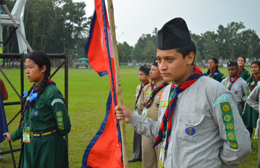 IN PENSIVE MOOD. A Scout from Nepal listens intently to the instructions of the masters of ceremony. (Mart D. Sambalud/davaotoday.com)