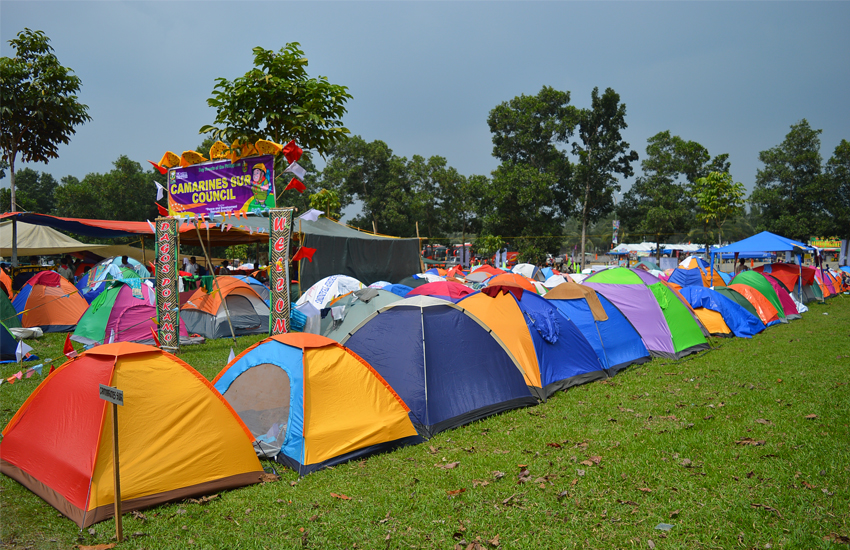 TENT CITY. Tagum’s Energy Park, a sprawling 19,580 hectares of green field, has morphed into a tent city as 21, 000 delegates coming from different parts of the Philippines and other countries including Nepal, Taiwan, South Korea, Indonesia and Malaysia have converged in Tagum City for the 16th BSP National Jamboree.