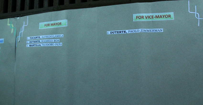 FINAL THREE. Only three candidates file their certificate of candidacy for Davao mayor namely Alfredo Tocante, Rodrigo Duterte, and Teodoro Peña Mantilla. (Ace R. Morandante/davaotoday.com)