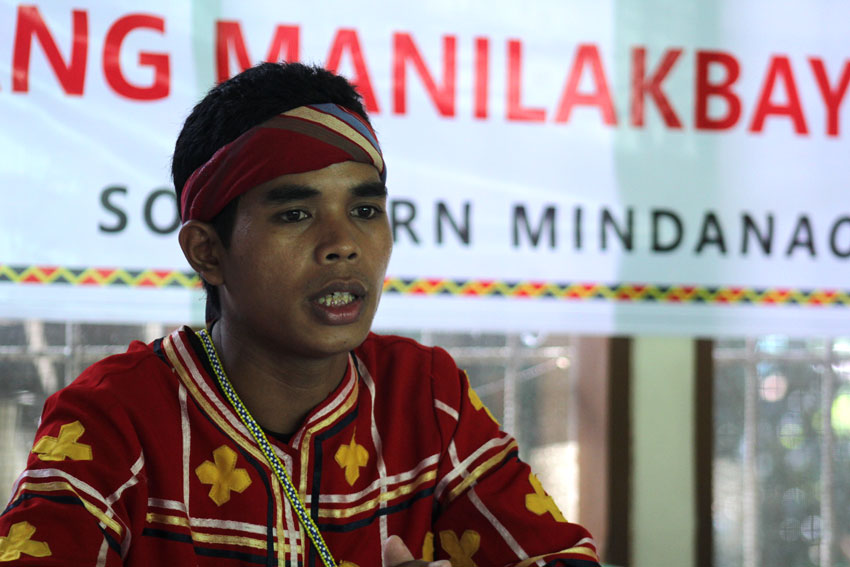 Datu Jimboy Mandaguir, member of Kasilo organization from San Fernando town in Bukidnon who joined the human rights caravan Manilakbayan says they are dismayed with perceived disregard by the Aquino administration of their calls and demands regarding the displacement of indigenous peoples in Mindanao. More than 700 tribal leaders in troubled areas and their and supporters went on a month-long human rights caravan called Manilakbayan from Mindanao to Manila to voice out their concerns. (Ace R. Morandante/davaotoday.com)