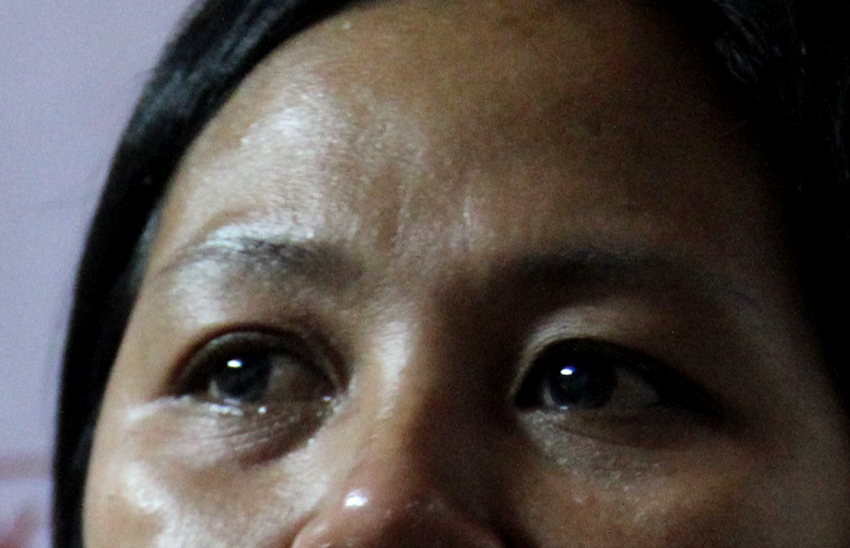 TRAUMATIZED. Christine, a 35-year old OFW from Cabadbaran, Agusan del Norte, recounts how her employer physically and verbally abused her everyday for more than one month of working as a domestic help in Saudi Arabia. (Ace R. Morandante/davaotoday.com)