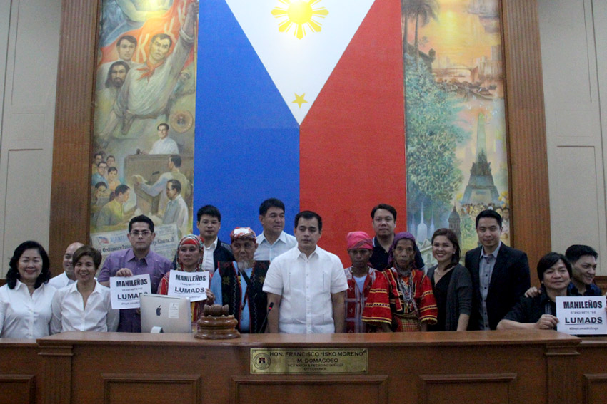 The City Council of Manila on October 27 passed a resolution expressing support to the plight of Lumads or tribes from Mindanao. Resolution No. 423 urges the national government to stop paramilitary attacks against tribal communities in Mindanao. (Earl O. Condeza/davaotoday.com)