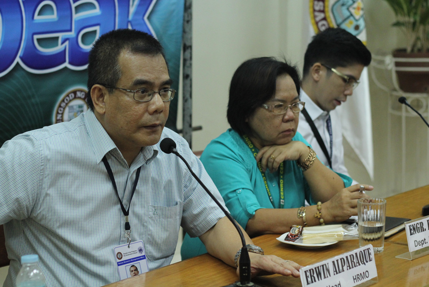 Erwin Alparaque, Human Resource Management Office Chief, reminds all government employees and officials in the City to stay away from political activities during elections. (Ace R. Morandante/davaotoday.com)