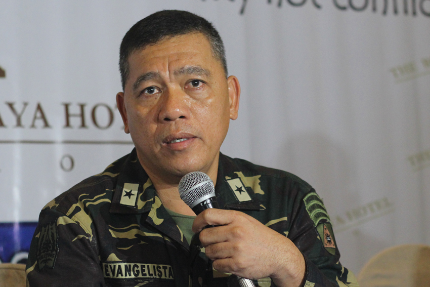 Brigadier General Ronnie Evangelista, Deputy Commander of the Eastern Mindanao Command claims the threats of communist insurgency remain significant in the area of Eastmincom.  (Ace R. Morandante/davaotoday.com)