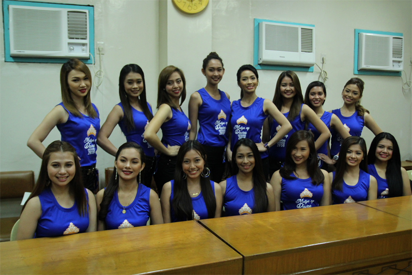 The Mutya ng Dabaw 2016 top 15 candidates are presented to the press during the regular I-Speak press conference at the Davao City Hall. They will compete for the crown on March 15  at the Davao Recreational Center. (Ace R. Morandante/davaotoday.com)