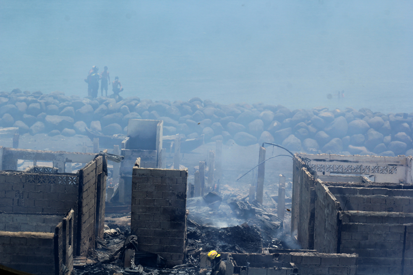 The fire fighters declare fire out in Barangay 31-D at around 12:00 in the afternoon. 