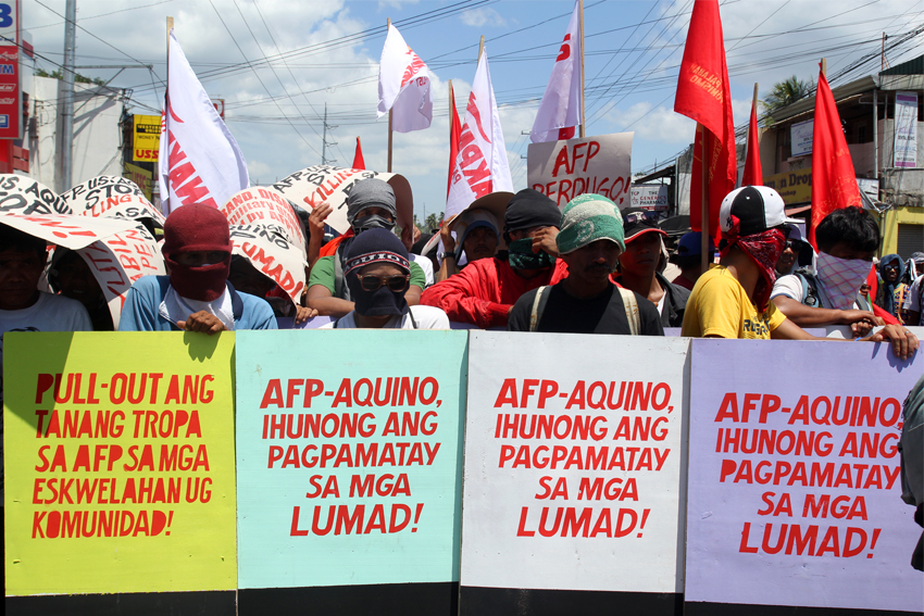  Protesters remained firm on their demand to pull out the military encampment in their communities.