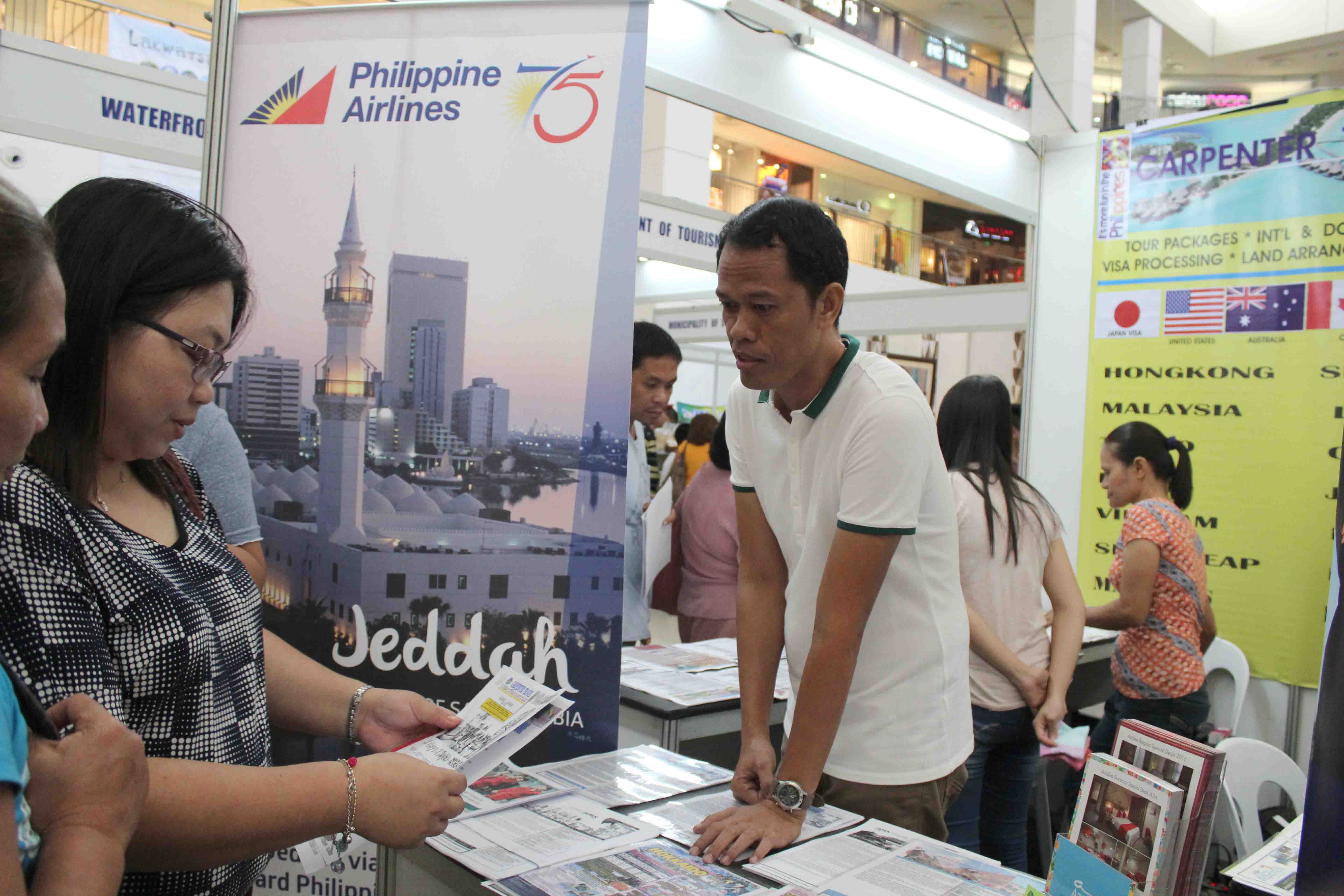 EXHIBITORS. Looking for some place this summer? Forty-one exhibitors from the local government units in the region, resorts, travel agencies, insurance and hotels, join the travel and trade show at the Abreeza Mall in Davao City which will run until Tuesday, March 15. (Medel V. Hernani/davaotoday.com)