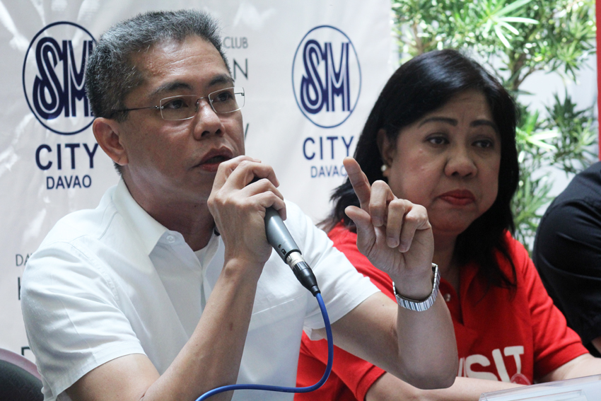 RUN FOR A CAUSE Visit Davao Fun Sale officer Benjie Lizada says the "Takbo para sa Mt. Apo" aims to help rehabilitate the Mt. Apo after the grass fire damaged a large portion of the mountain. The event is set on April 17 at the Babak, Island Garden City of Samal. (Ace R. Morandante/davaotoday.com)