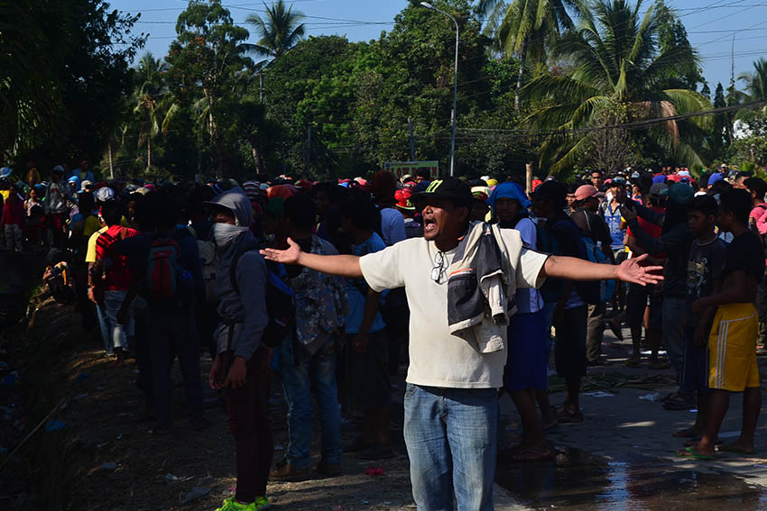 Despite the blaring sound convincing protesters to go home, protesters stand on their ground and refused to heed police call until their demands will be met.