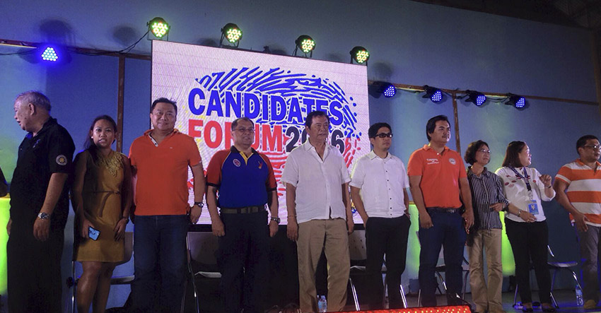 21 candidates vying for various positions in Davao del Norte attended the Candidates Forum 2016 held here on Thursday and Friday, April 14-15. (Zea Io Ming C. Capistrano/davaotoday.com)
