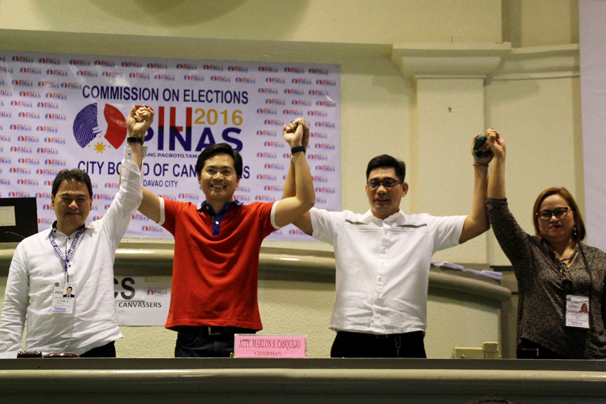 Karlo Alexei B. Nograles is proclaimed as the congressman of the first district on Tuesday afternoon, May 10, at the Sanguniang Panlungsod. He previously held the same position. (Ace R. Morandante/davaotoday.com)