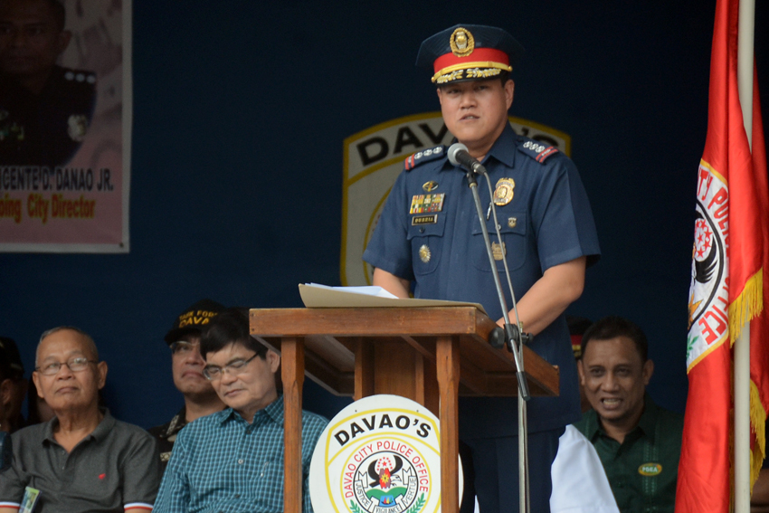 NEW POLICE CHIEF. Davao City Police Office's new chief, Police Senior Superintendent Michael John Dubria, assumes the position on Friday, June 24. (Ace R. Morandante/davaotoday.com)