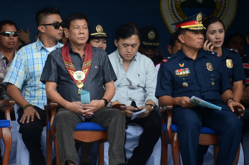 GUEST OF HONOR. President-elect Rodrigo Duterte attends the turnover rites of the Davao City Police Office command held at the DCPO grounds, Friday, June 24. (Ace R. Morandante/davaotoday.com)