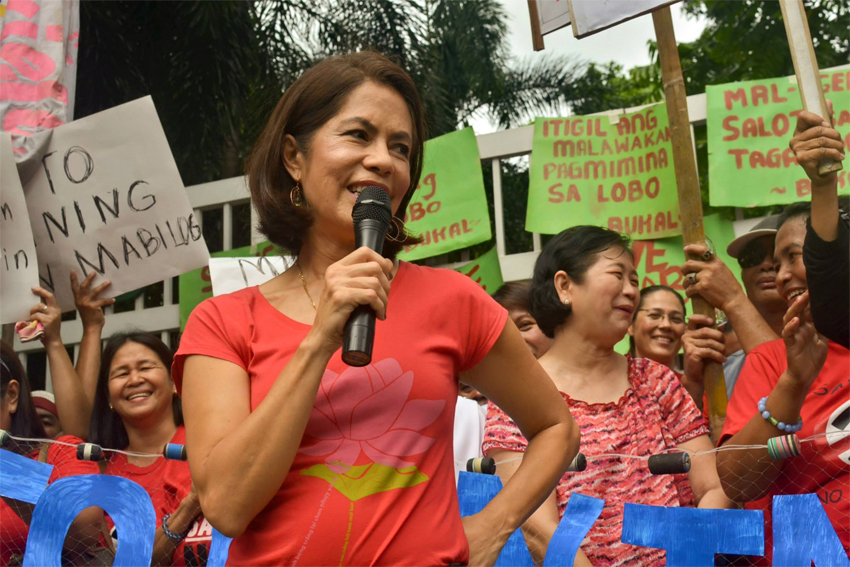 Environment advocate Gina Lopez accepted the offer of President-elect Rodrigo Duterte to head the Department of Environment and Natural Resources. (Photo by Kalikasan People's Network for the Environment)