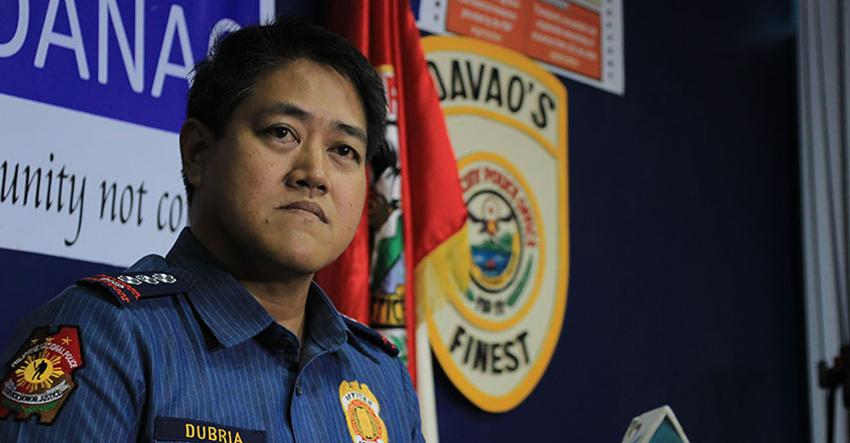 CALM, BUT VIGILANT. Davao City Police Chief Michael John Dubria encourages the public to help keep Davao City safe by keeping a watchful eye at all times. (Paulo C. Rizal/davaotoday.com)