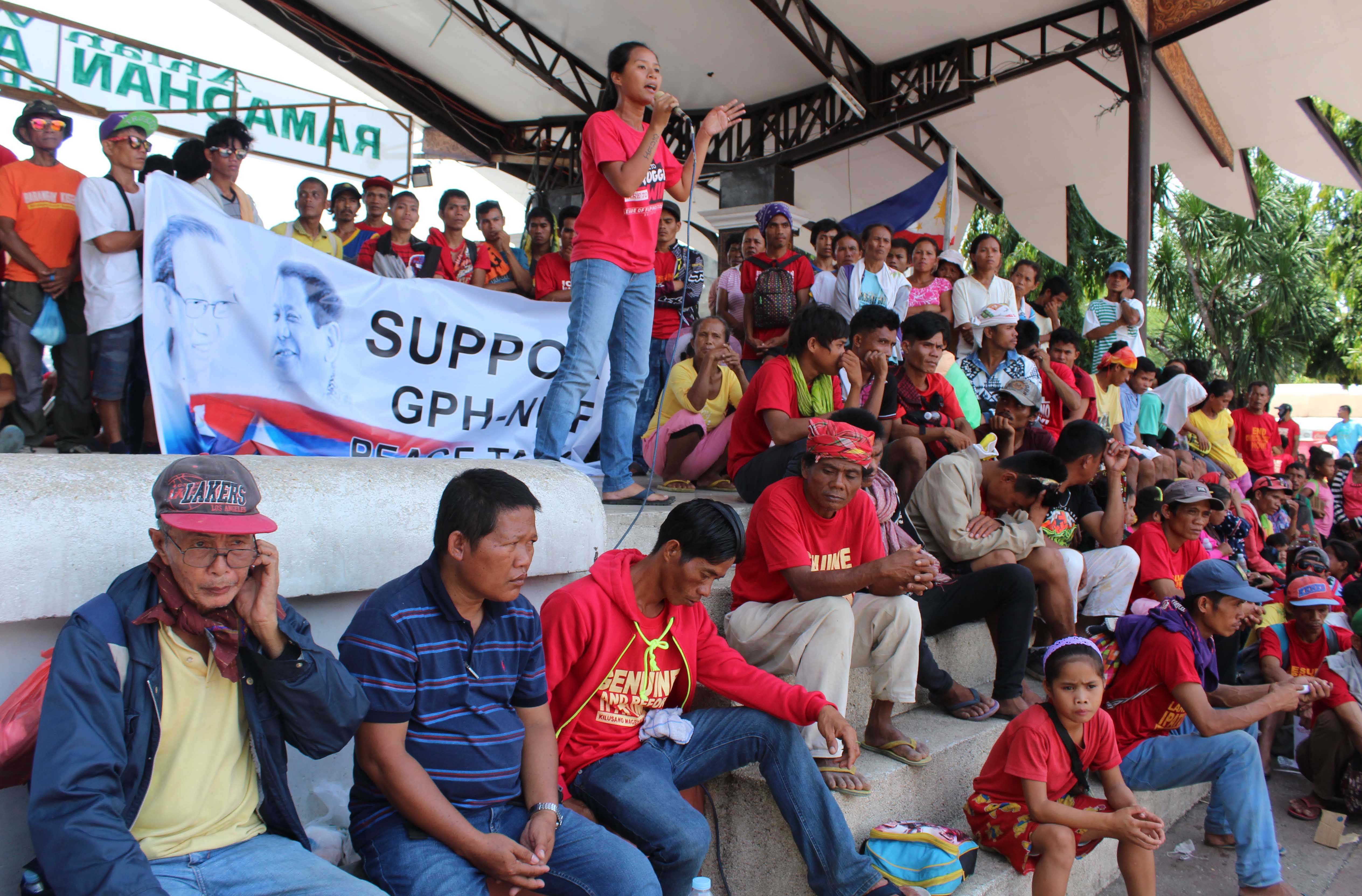 Hundreds of farmers and Lumad from outside Davao region gather at the Rizal Park in Davao City to express their support for President Rodrigo Duterte who took his oath on Thursday, June 30.(Medel V. Hernani/davaotoday.com)