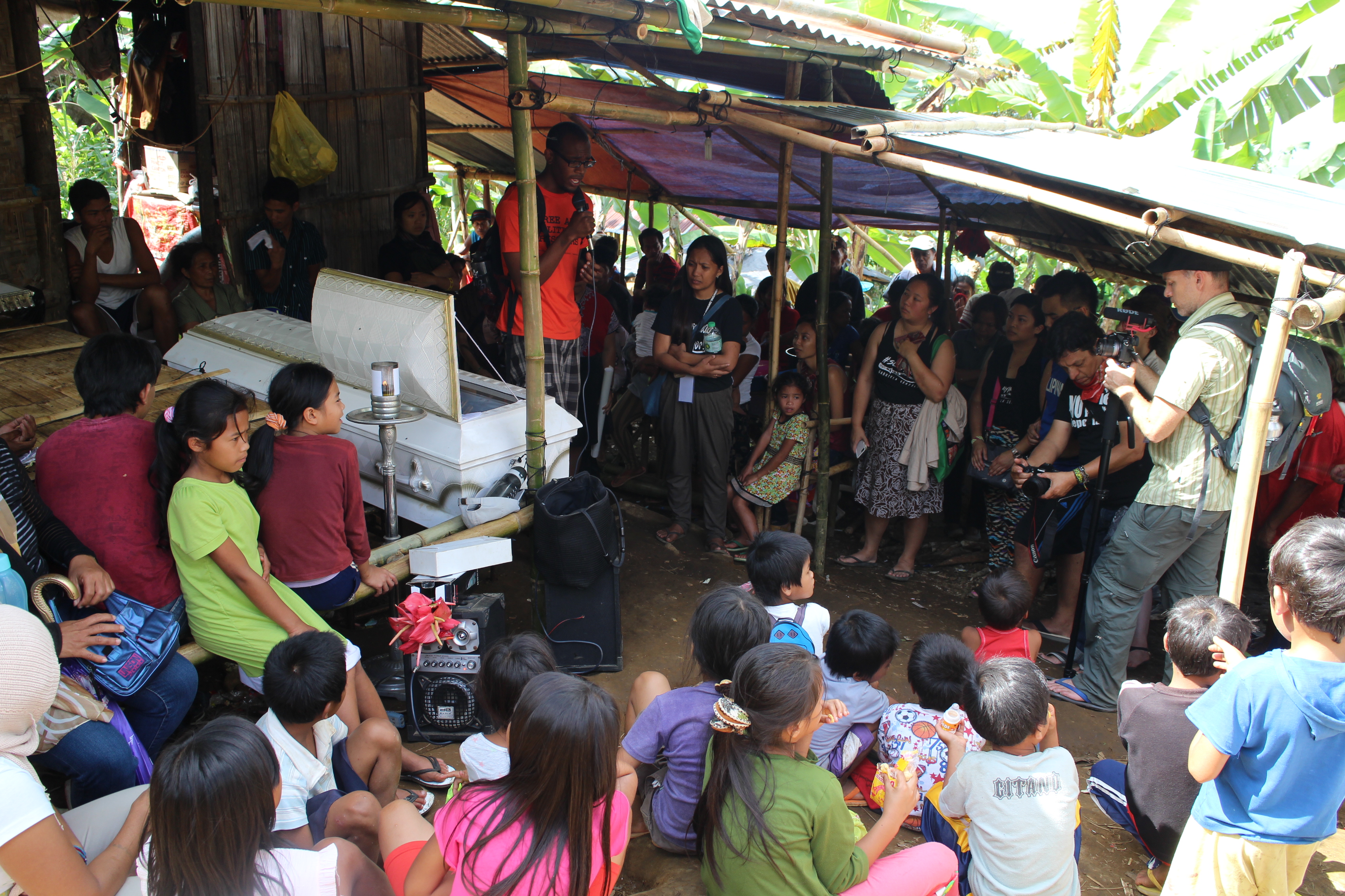  Some foreign delegates of the International Conference for People's Rights in the Philippines attended the tribute program held for Lumad leader Herme Alegre in Sitio Kahusayan, Barangay Manuel Guianga, Tugbok district in Davao City. The conference supported the call for the end in the attacks against the Lumad who are defending their ancestral lands.