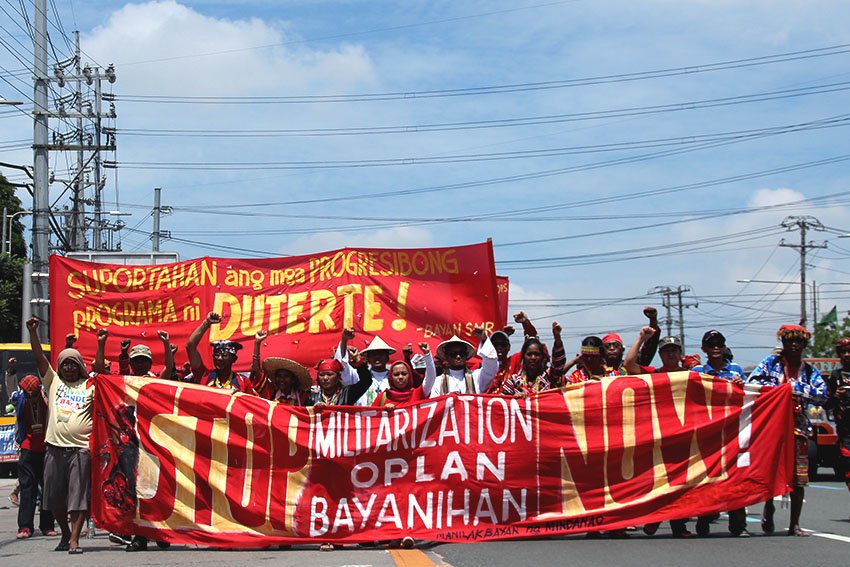 Leaders from Mindanao lead the march and followed by other regions. 